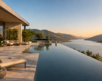 Piscina panoramica affacciata sul Lago d’Iseo