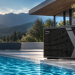 Pompa di calore Full Inverter installata accanto a una piscina